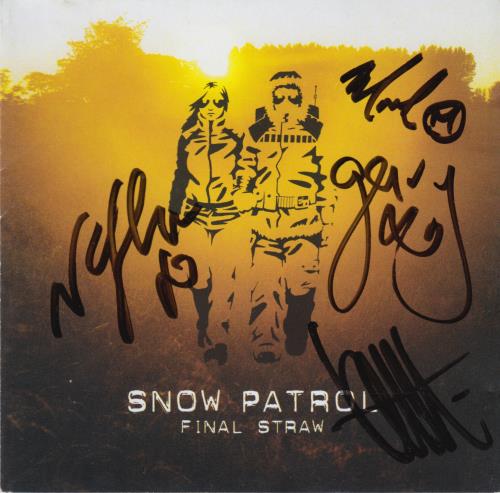 Snow Patrol Final Straw - Autographed CD album (CDLP) UK OWPCDFI861110
