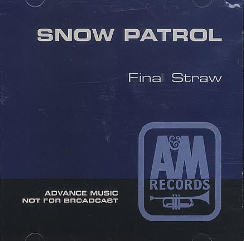 Snow Patrol Final Straw CD-R acetate US OWPCRFI400873