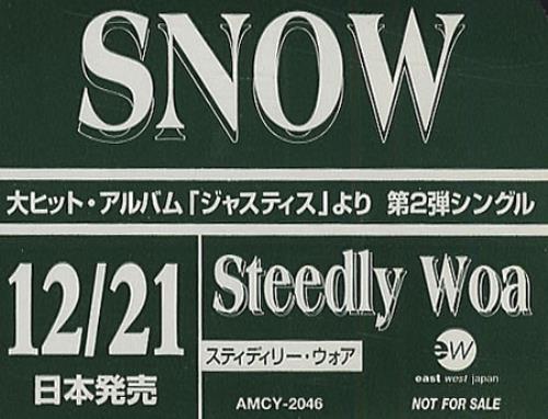 Snow Steedly Woa CD single (CD5 / 5") Japanese SNWC5ST130644