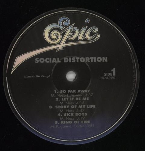 Social Distortion Social Distortion vinyl LP album (LP record) UK SD6LPSO866583