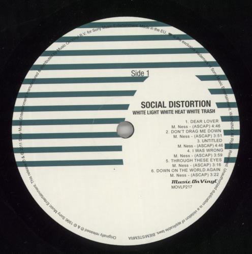 Social Distortion White Light White Heat White Trash vinyl LP album (LP record) UK SD6LPWH866580