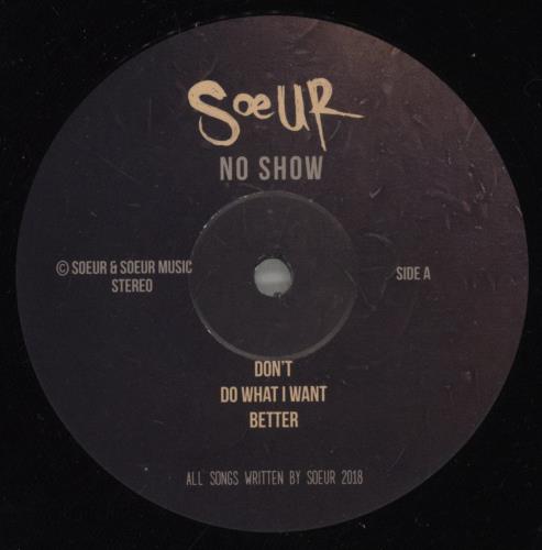 Soeur No Show 12" vinyl single (12 inch record / Maxi-single) UK 98H12NO881756