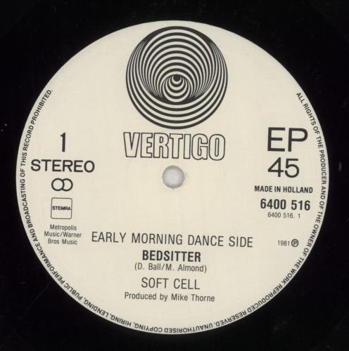 Soft Cell Bedsitter 12" vinyl single (12 inch record / Maxi-single) Dutch SOF12BE856042