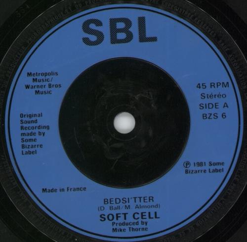 Soft Cell Bedsitter 7" vinyl single (7 inch record / 45) UK SOF07BE92677