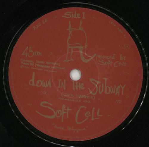 Soft Cell Down In The Subway - Solid 7" vinyl single (7 inch record / 45) UK SOF07DO57433