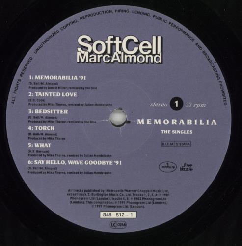 Soft Cell Memorabilia - The Singles - EX vinyl LP album (LP record) UK SOFLPME136507