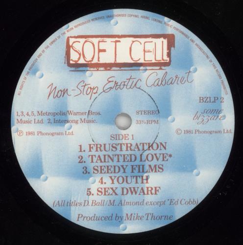 Soft Cell Non-Stop Erotic Cabaret - shrink vinyl LP album (LP record) UK SOFLPNO875007