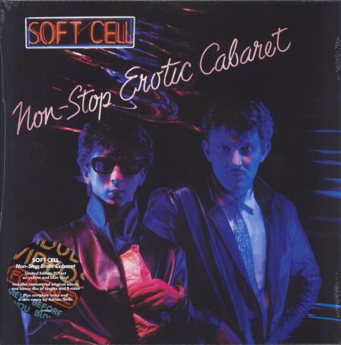 Soft Cell Non-Stop Erotic Cabaret - Yellow & Blue Vinyl - Sealed 2-LP vinyl record set (Double LP Album) UK SOF2LNO828930
