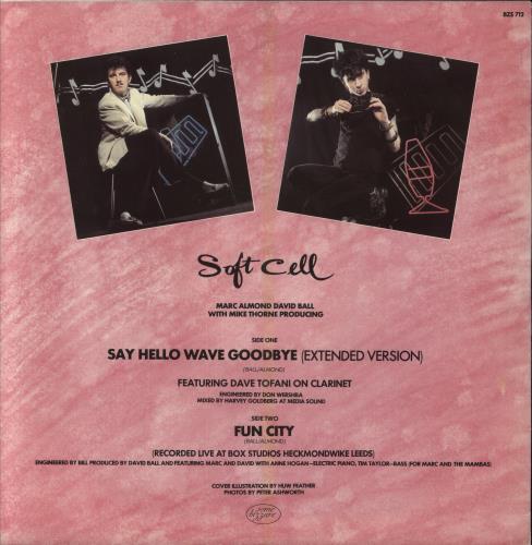 Soft Cell Say Hello Wave Goodbye 12" vinyl single (12 inch record / Maxi-single) UK SOF12SA27877