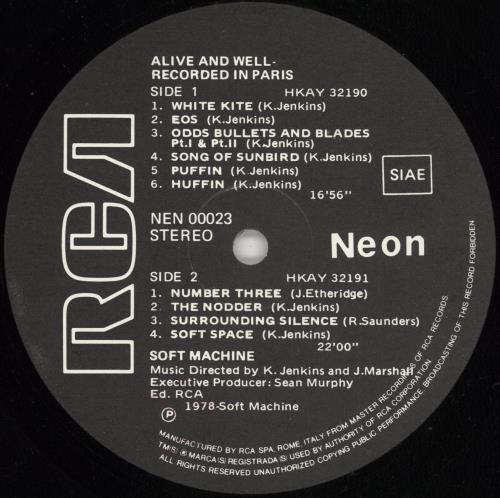 Soft Machine Alive And Well - Recorded In Paris vinyl LP album (LP record) Italian SFTLPAL727084