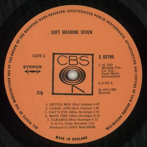 Soft Machine Seven - 1st vinyl LP album (LP record) UK SFTLPSE358082
