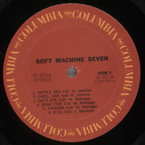 Soft Machine Seven vinyl LP album (LP record) US SFTLPSE716723