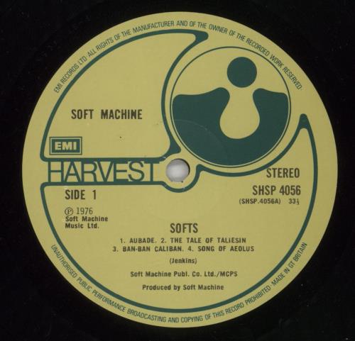 Soft Machine Softs - Factory Sample vinyl LP album (LP record) UK SFTLPSO750345