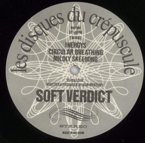 Soft Verdict Vergessen vinyl LP album (LP record) Belgian U0ILPVE524428