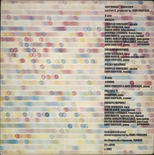 Soft Verdict Vergessen vinyl LP album (LP record) Belgian U0ILPVE524428