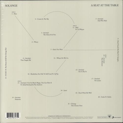 Solange Knowles A Seat At The Table - Sealed 2-LP vinyl record set (Double LP Album) UK S/K2LAS851611