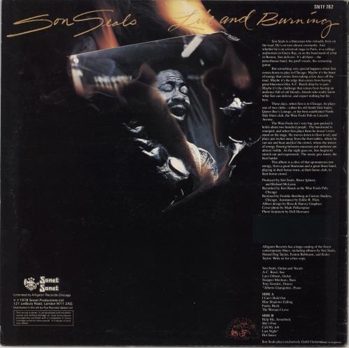 Son Seals Live And Burning vinyl LP album (LP record) UK U7ULPLI767275