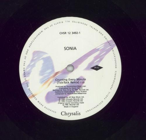 Sonia Counting Every Minute - Tick Tock Remix 12" vinyl single (12 inch record / Maxi-single) UK SNI12CO44781