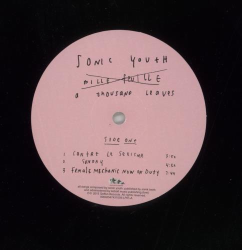 Sonic Youth A Thousand Leaves - 180gm 2-LP vinyl record set (Double LP Album) UK S-Y2LAT863870