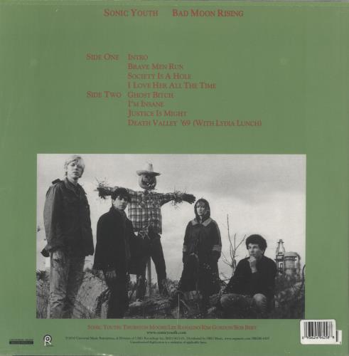 Sonic Youth Bad Moon Rising vinyl LP album (LP record) US S-YLPBA867255