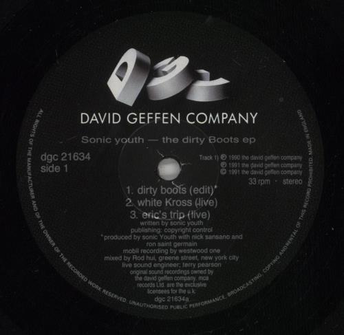 Sonic Youth Dirty Boots 12" vinyl single (12 inch record / Maxi-single) UK S-Y12DI129821