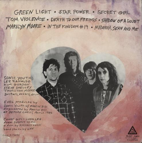 Sonic Youth Evol - EX vinyl LP album (LP record) UK S-YLPEV884184