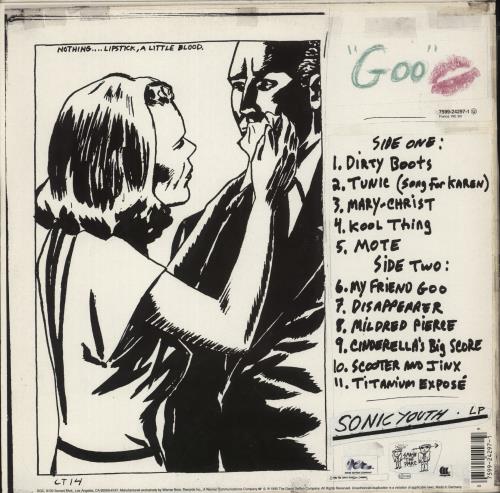 Sonic Youth Goo - Autographed vinyl LP album (LP record) German S-YLPGO871837