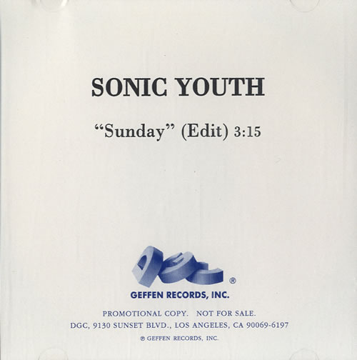 Sonic Youth Sunday CD-R acetate US S-YCRSU112410