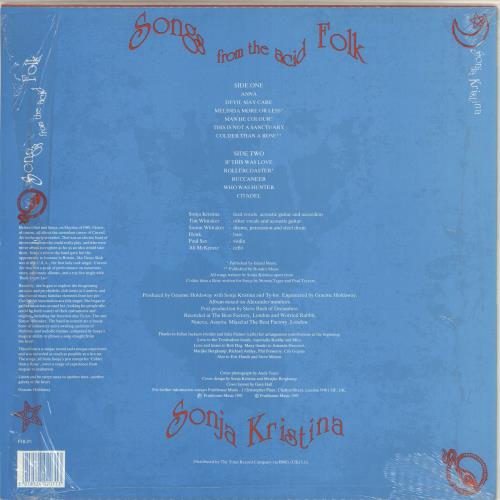 Sonja Kristina Songs From The Acid Folk vinyl LP album (LP record) UK WP8LPSO715156