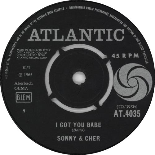 Sonny & Cher I Got You Babe 7" vinyl single (7 inch record / 45) UK S+C07IG294721