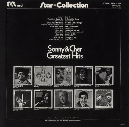 Sonny & Cher Star Collection - Greatest Hits vinyl LP album (LP record) German S+CLPST849400