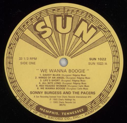Sonny Burgess We Wanna Boogie! vinyl LP album (LP record) UK S8BLPWE867827