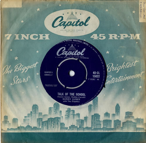 Sonny James Talk Of The School 7" vinyl single (7 inch record / 45) UK SYJ07TA614322