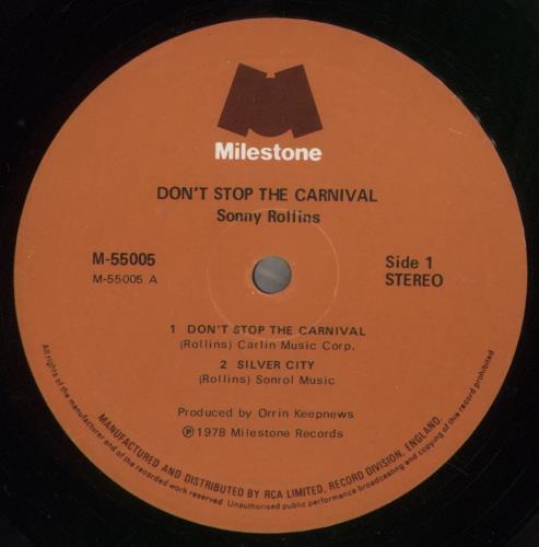 Sonny Rollins Don't Stop The Carnival 2-LP vinyl record set (Double LP Album) UK SOZ2LDO471758