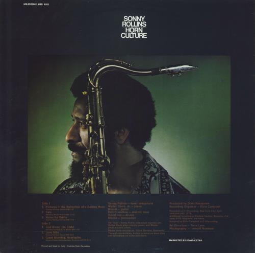 Sonny Rollins Horn Culture vinyl LP album (LP record) Italian SOZLPHO800772