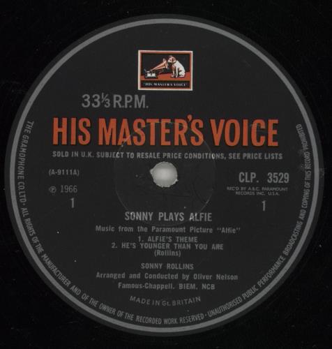 Sonny Rollins Sonny Plays Alfie vinyl LP album (LP record) UK SOZLPSO873563