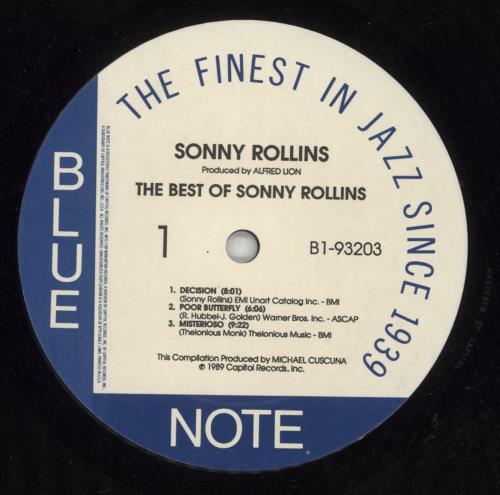 Sonny Rollins The Best Of vinyl LP album (LP record) US SOZLPTH609996