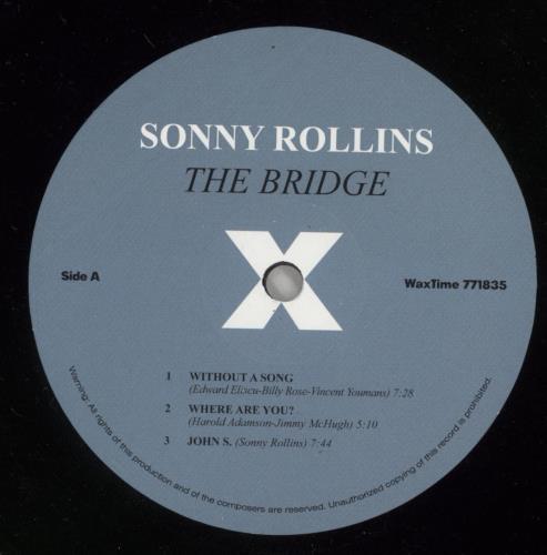 Sonny Rollins The Bridge - 180 Gram Vinyl - Shrink vinyl LP album (LP record) UK SOZLPTH869808