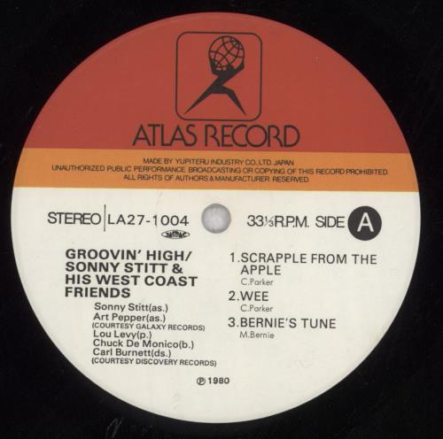 Sonny Stitt Groovin' High vinyl LP album (LP record) Japanese SS8LPGR847715