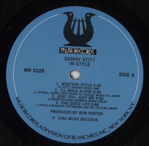 Sonny Stitt In Style vinyl LP album (LP record) US SS8LPIN472816