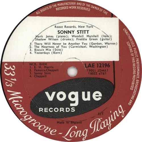 Sonny Stitt Sonny Stitt vinyl LP album (LP record) UK SS8LPSO472056