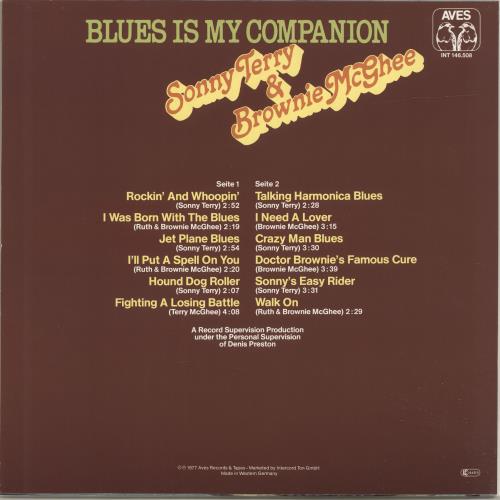 Sonny Terry Blues Is My Companion vinyl LP album (LP record) German RR7LPBL693605