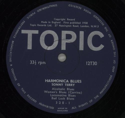 Sonny Terry Harmonica Blues vinyl LP album (LP record) UK RR7LPHA530125