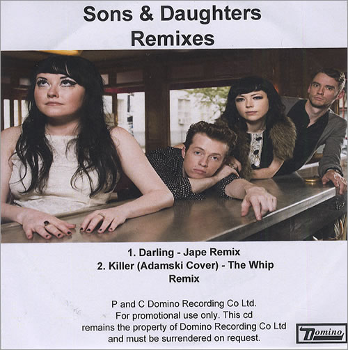 Sons And Daughters Remixes CD-R acetate UK SB7CRRE428435