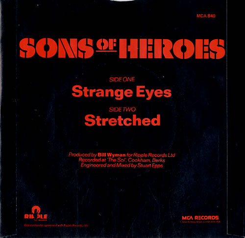 Sons Of Heroes Strange Eyes 7" vinyl single (7 inch record / 45) UK SON07ST205301
