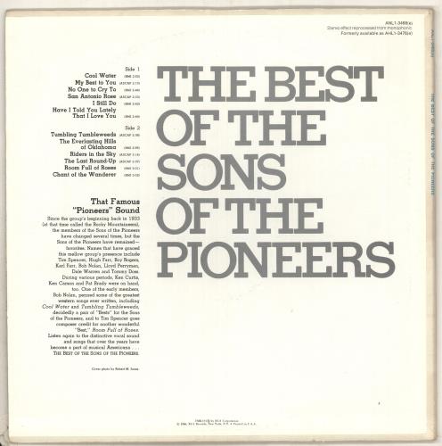 Sons Of The Pioneers The Best Of vinyl LP album (LP record) US S5ULPTH735107
