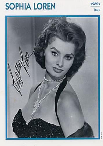Sophia Loren Autographed Photocard memorabilia UK SA0MMAU260061
