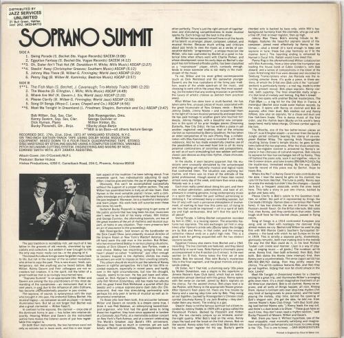 Soprano Summit Soprano Summit vinyl LP album (LP record) UK 2SSLPSO723803