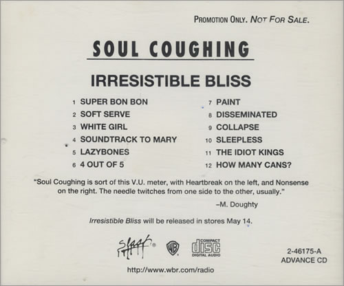 Soul Coughing Irresistible Bliss CD album (CDLP) US OUGCDIR442275
