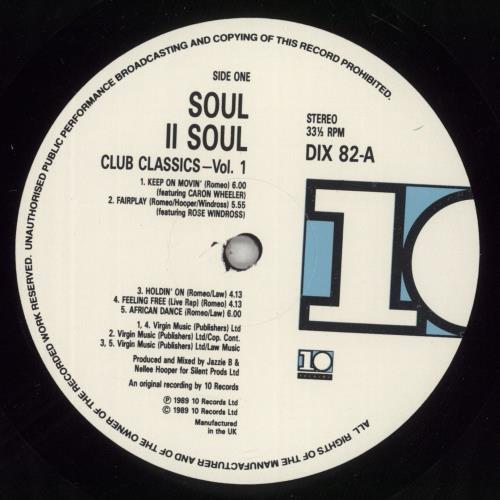 Soul II Soul Club Classics Vol. One - Green Tint vinyl LP album (LP record) UK STSLPCL696389